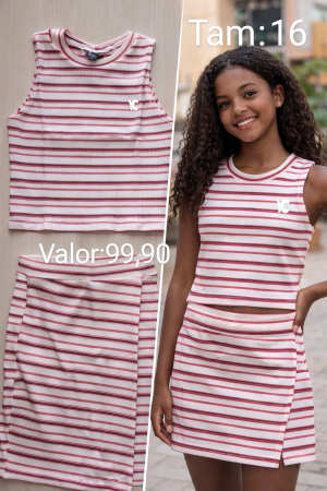 Conjunto Saia e Blusinha Juvenil