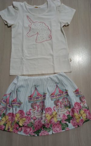 Conjunto Blusa e Saia