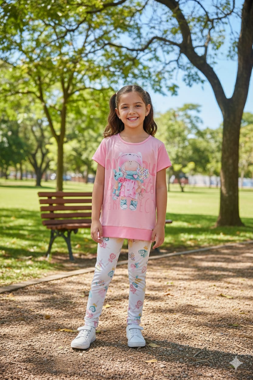 Conjunto Blusa e Legging de Cotton