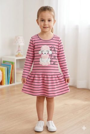 Vestido Forrado de Manga Longa