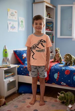 Pijama Verão Masculino Brilha no Escuro