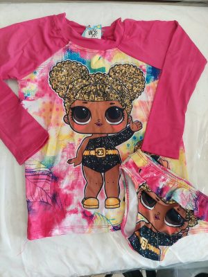 Biquini e Sunga com Blusa UV Personagens